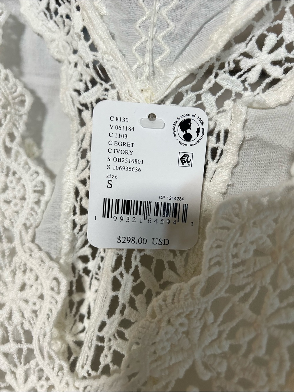 ❌SOLD❌ NWT Free People Wildflower Muse Mini Dress in Egret - Picture 4 of 11